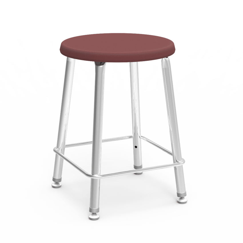 Virco 12018 - 120 Series 18" High Stool with Colored Plastic Seat, Chrome Frame - SchoolOutlet