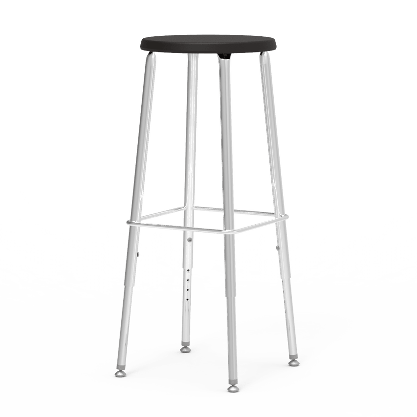 Virco 1202533SG - 120 Series Stool with Molded Polypropylene Seat - 25-33" Adjustable Seat Height - SchoolOutlet
