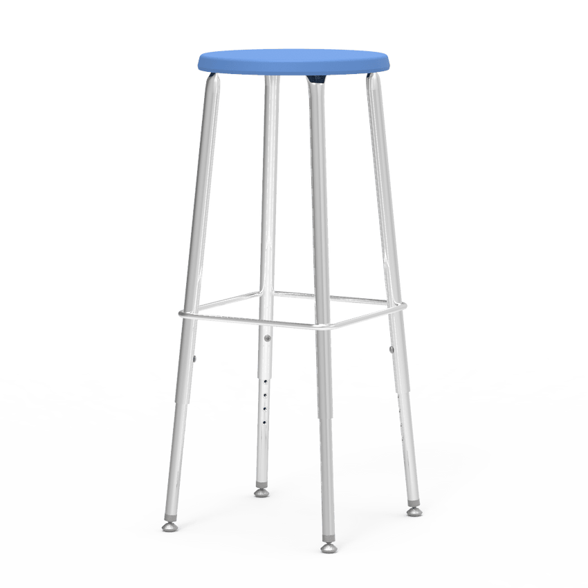 Virco 1202533SG - 120 Series Stool with Molded Polypropylene Seat - 25-33" Adjustable Seat Height - SchoolOutlet