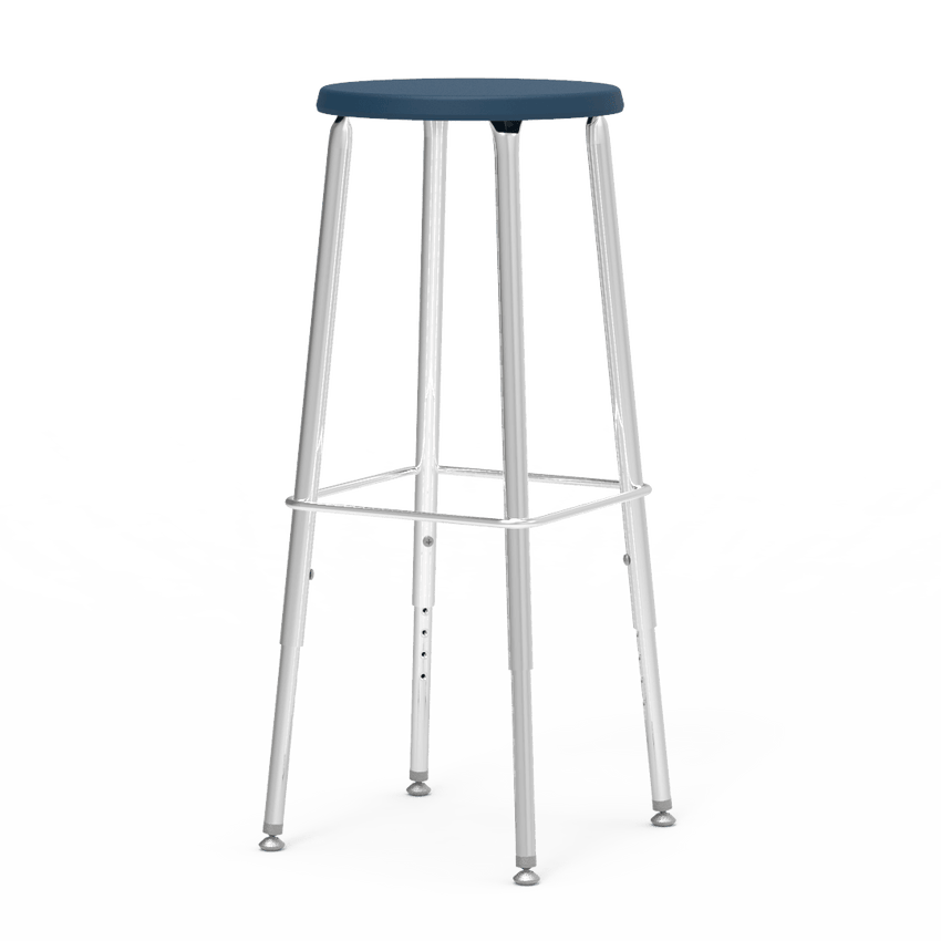 Virco 1202533SG - 120 Series Stool with Molded Polypropylene Seat - 25-33" Adjustable Seat Height - SchoolOutlet