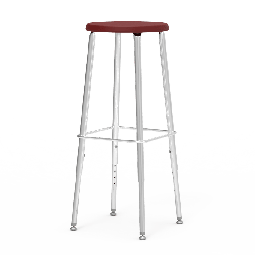 Virco 1202533SG - 120 Series Stool with Molded Polypropylene Seat - 25-33" Adjustable Seat Height - SchoolOutlet