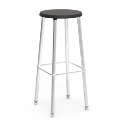 Virco 12030 - 120 Series 30" High Stool with Colored Plastic Seat, Chrome Frame