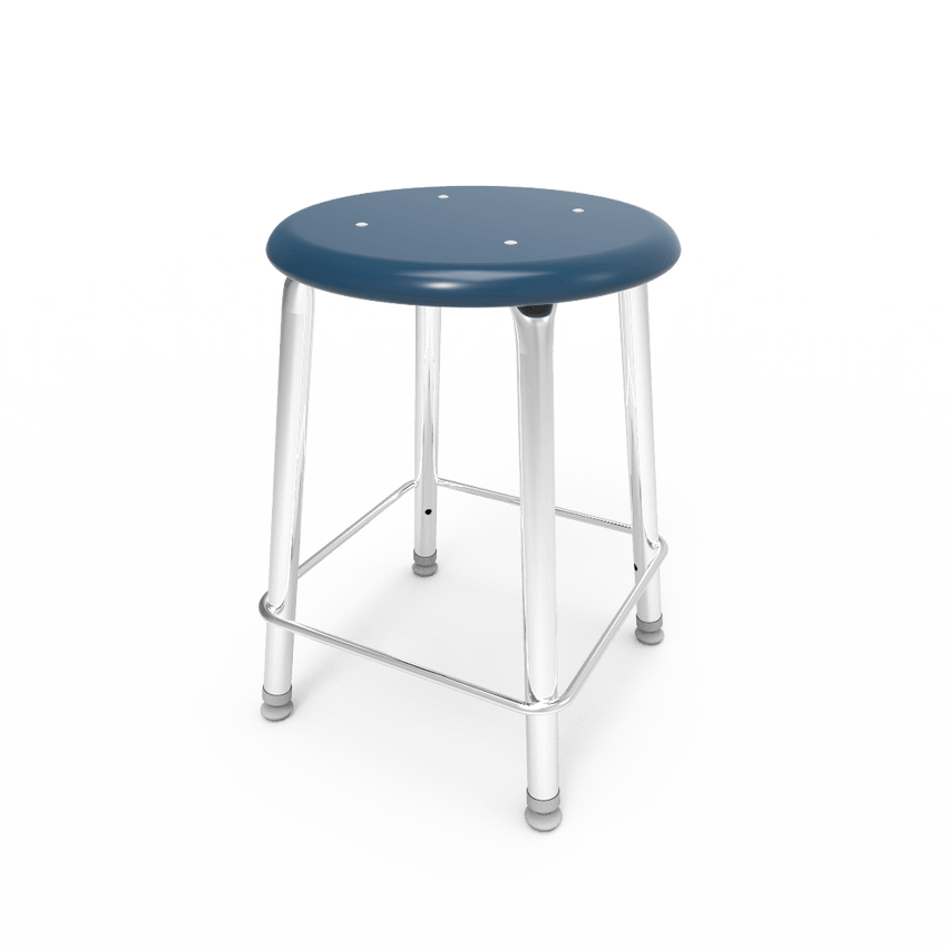 Virco 12118 - 121 Series Stool with Hard Plastic Seat, Steel Frame - 18" Seat Height - SchoolOutlet