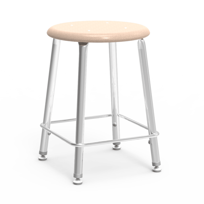 Virco 12118 - 121 Series Stool with Hard Plastic Seat, Steel Frame - 18" Seat Height - SchoolOutlet