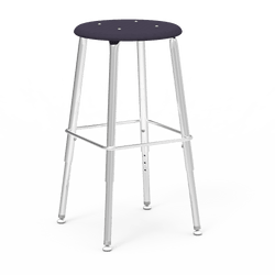 Virco 1211927SG - 121 Series Stool with Hard Plastic Seat - 19-27" Adjustable Seat Height