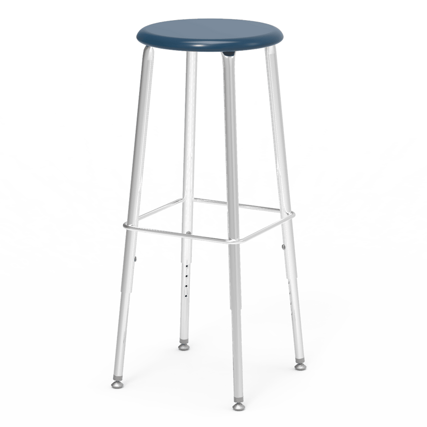Virco 1212533SG - 121 Series Stool with Hard Plastic Seat - 25-33" Adjustable Seat Height - SchoolOutlet