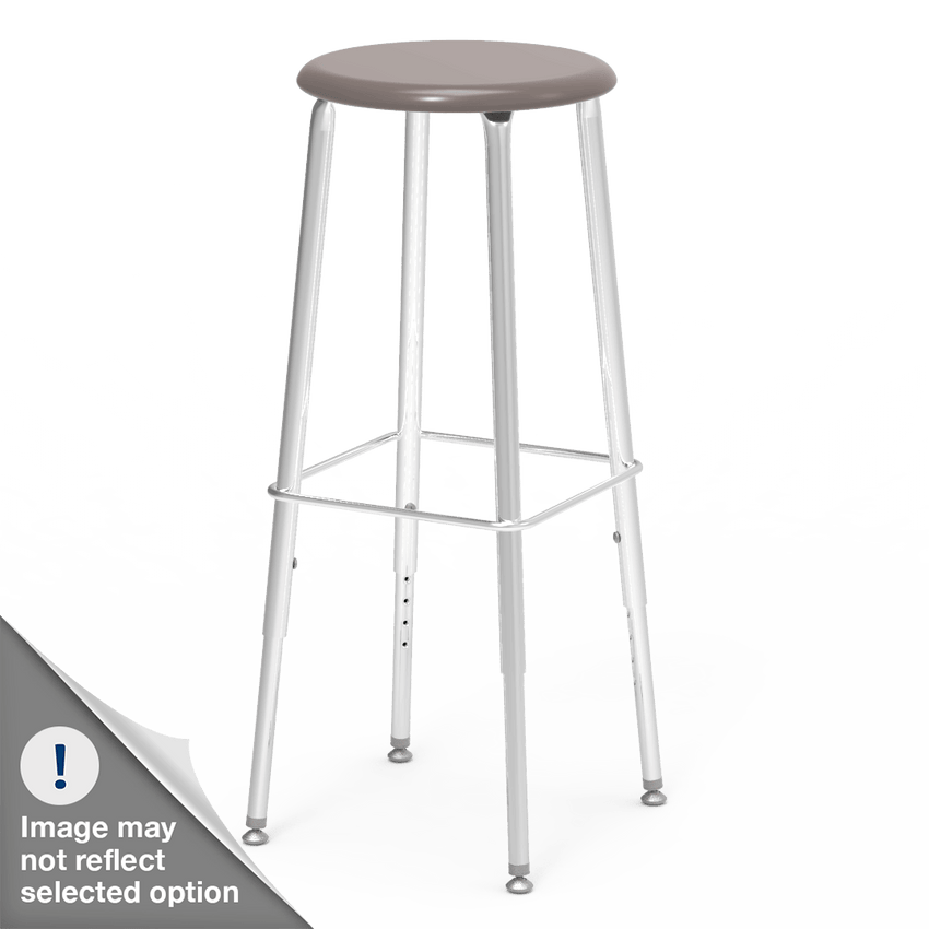 Virco 1212533SG - 121 Series Stool with Hard Plastic Seat - 25-33" Adjustable Seat Height - SchoolOutlet