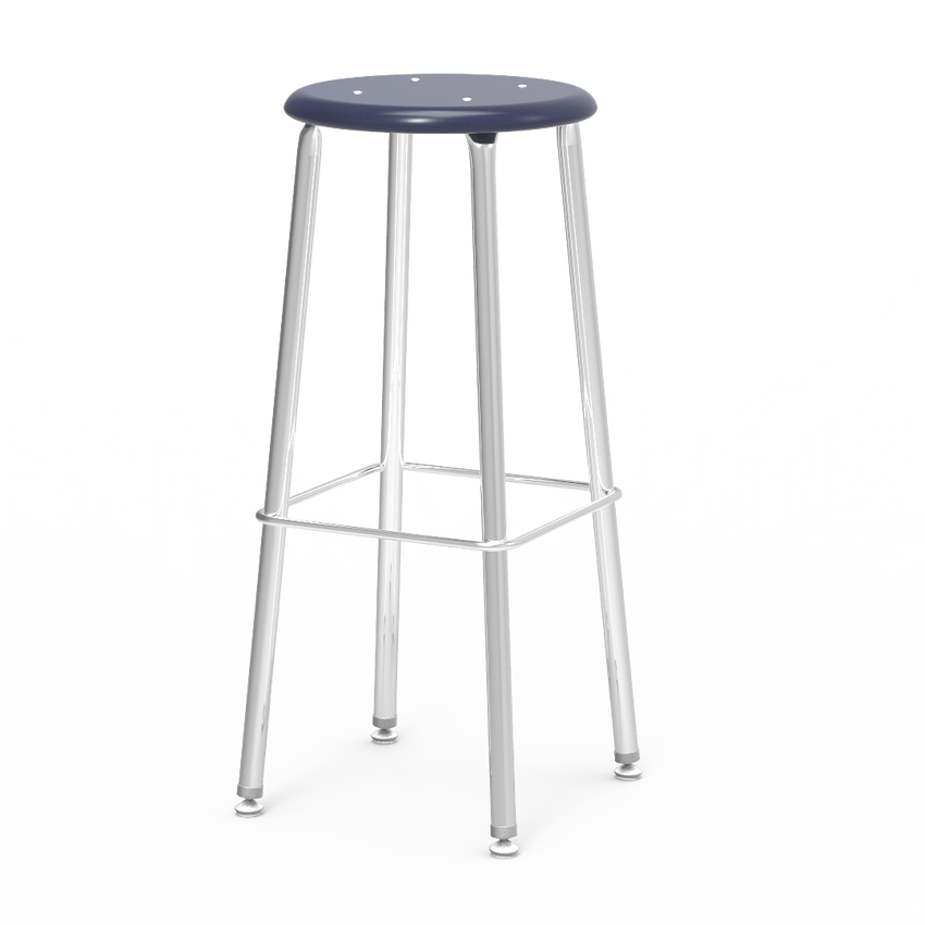 Virco 12130 - 121 Series Stool with Hard Plastic Seat, Steel Frame - 30" Seat Height - SchoolOutlet