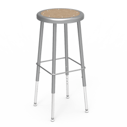 Virco 1221927SG - 122 Series Stool, Steel Seat with Masonite Inset - 19-27" Adjustable Seat Height