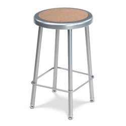 Virco 12224 - 122 Series Stool with Steel Seat with Masonite inset, Steel Frame - 24" Seat Height