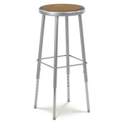 Virco 1222533SG - 122 Series Stool, Steel Seat with Masonite Inset - 25-33" Adjustable Seat Height