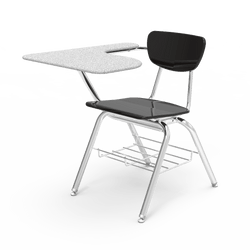 Virco 3700BRL Student Tablet Arm Chair Desk with 18" Hard Plastic Seat, Laminate Top and Bookrack for Schools and Classrooms