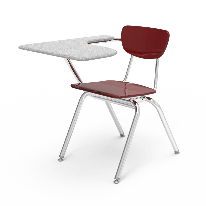 Virco 3700BRL Student Tablet Arm Chair Desk with 18" Hard Plastic Seat, Laminate Top and Bookrack for Schools and Classrooms - SchoolOutlet