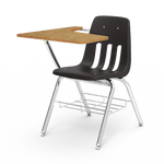 Virco 9700BR School Chair-Desk with Tablet Arm Top and attached Seat, 5th Grade - Adult for Classrooms and Students - SchoolOutlet