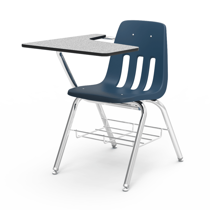 Virco 9700BR School Chair-Desk with Tablet Arm Top and attached Seat, 5th Grade - Adult for Classrooms and Students - SchoolOutlet