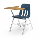 Virco 9700BR School Chair-Desk with Tablet Arm Top and attached Seat, 5th Grade - Adult for Classrooms and Students - SchoolOutlet