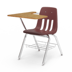 Virco 9700BR School Chair-Desk with Tablet Arm Top and attached Seat, 5th Grade - Adult for Classrooms and Students - SchoolOutlet