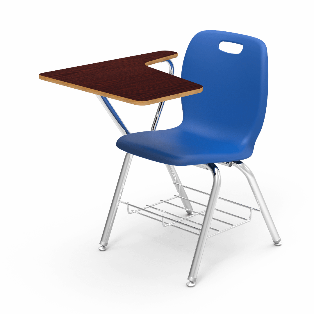 Virco N2 Series Tablet Arm Desk - Laminate Top (Virco N270BR) - SchoolOutlet