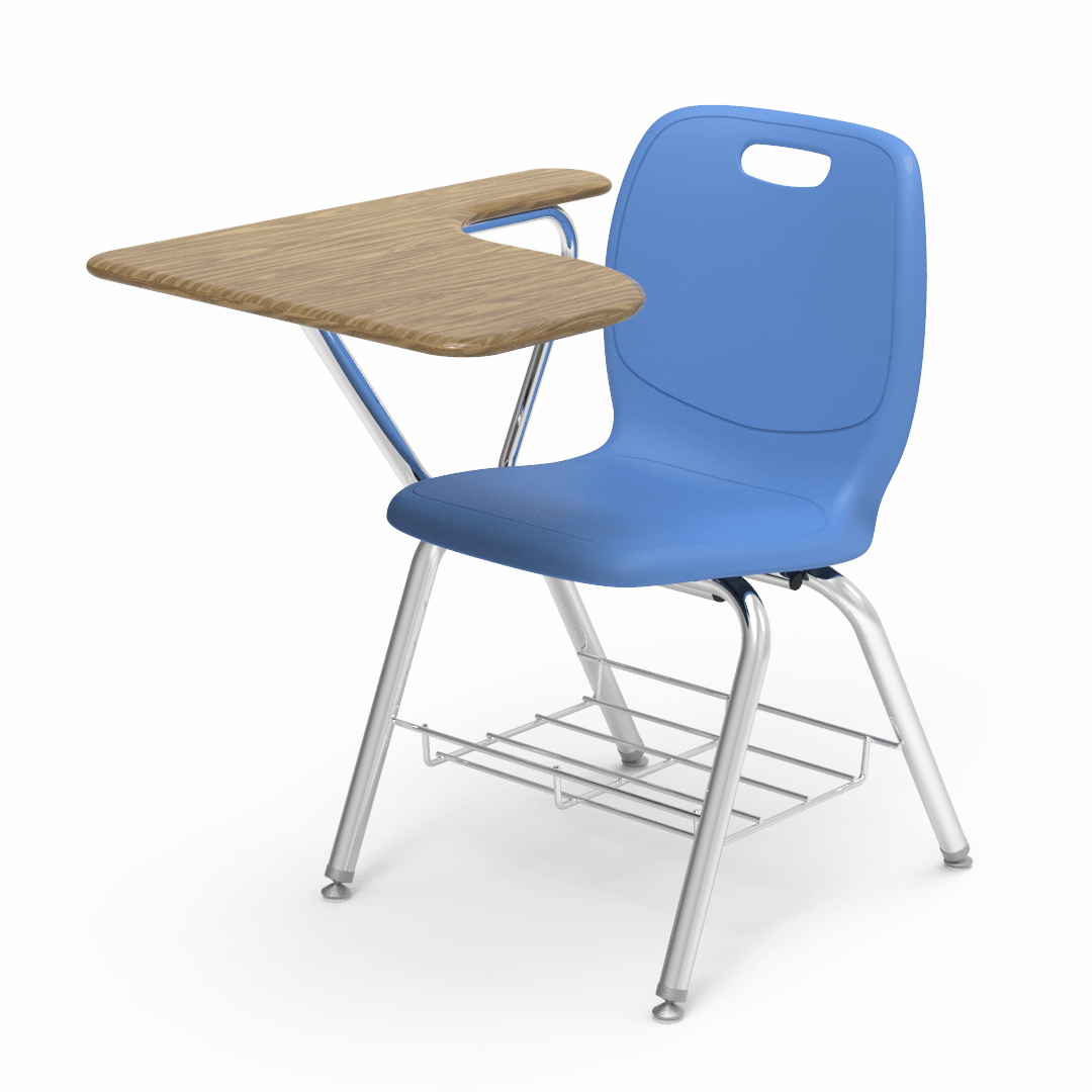 Virco N2 Series Tablet Arm Desk - Hard Plastic Top (Virco N270BRM) - SchoolOutlet