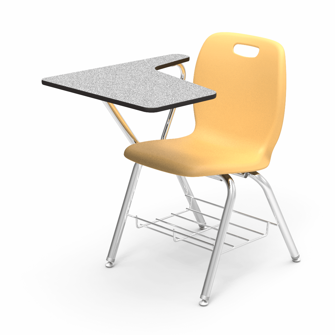 Virco N2 Series Tablet Arm Desk - Laminate Top - XL Seat (Virco N270ELBR) - SchoolOutlet