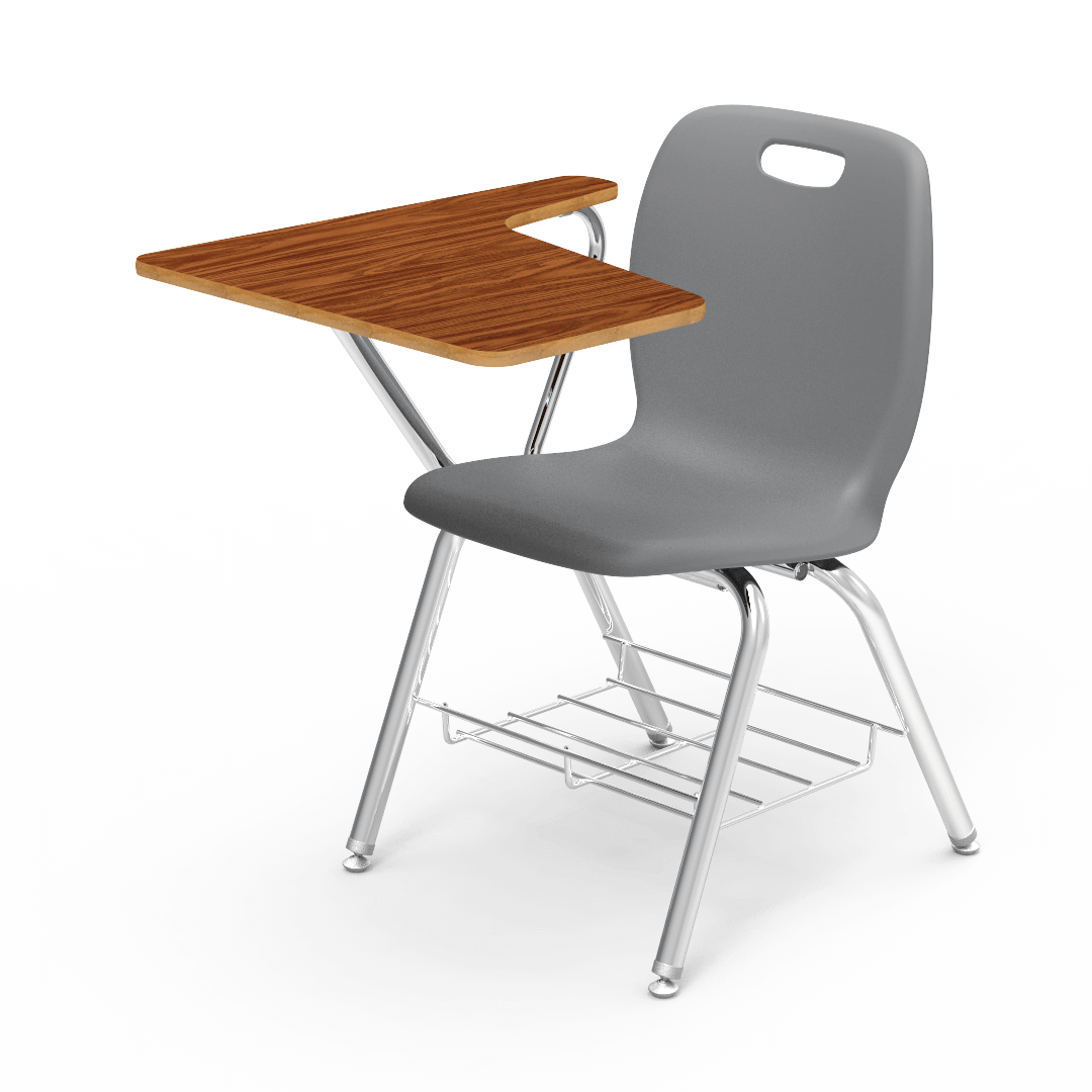 Virco N2 Series Tablet Arm Desk - Laminate Top - XL Seat (Virco N270ELBR) - SchoolOutlet