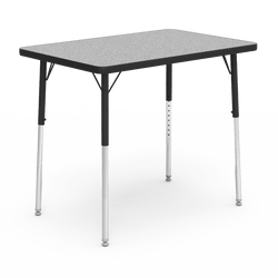 Virco 482436 - 4000 Series Rectangular Activity Table with Heavy Duty Laminate Top (24"W x 36"L x 22-30"H)