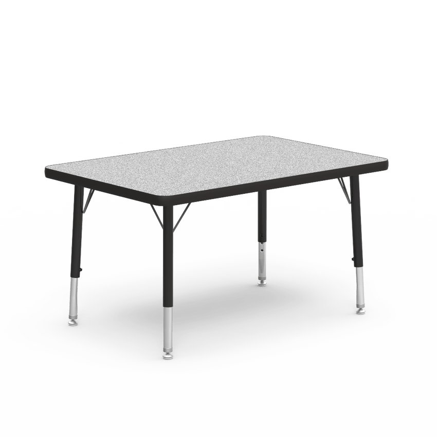 Virco 482436LO - Virco 4000 Series Rectangular Activity Table with Heavy Duty Laminate Top - Preschool Height Adjustable Legs (24"W x 36"L x 17"-25"H) - SchoolOutlet