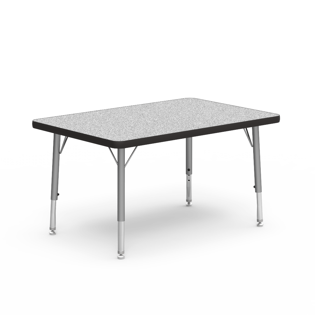 Virco 482436LO - Virco 4000 Series Rectangular Activity Table with Heavy Duty Laminate Top - Preschool Height Adjustable Legs (24"W x 36"L x 17"-25"H) - SchoolOutlet