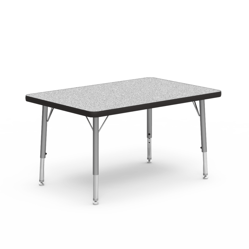 Virco 482436LO - Virco 4000 Series Rectangular Activity Table with Heavy Duty Laminate Top - Preschool Height Adjustable Legs (24"W x 36"L x 17"-25"H) - SchoolOutlet