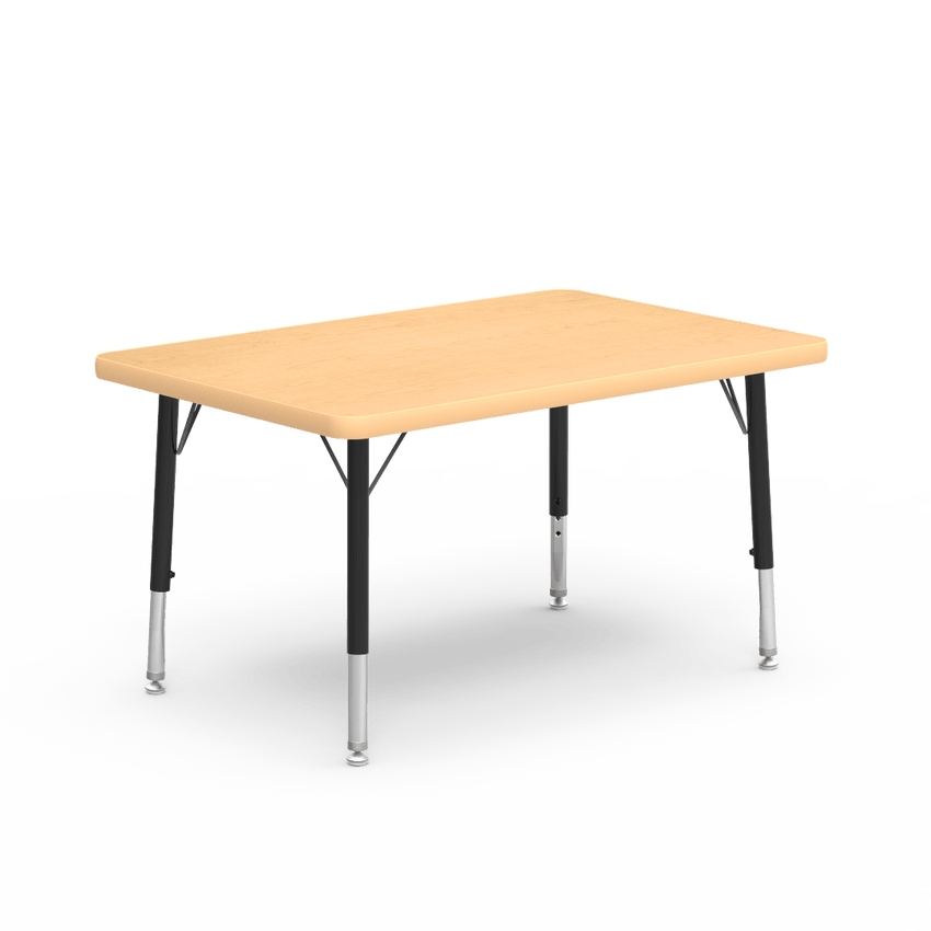 Virco 482436LO - Virco 4000 Series Rectangular Activity Table with Heavy Duty Laminate Top - Preschool Height Adjustable Legs (24"W x 36"L x 17"-25"H) - SchoolOutlet