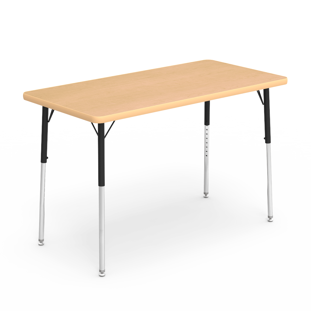 Virco 482448 - Virco 4000 Series Rectangular Activity Table with Heavy Duty Laminate Top 24"W x 48"L and Adjustable Height Legs 22"-30"H) - SchoolOutlet