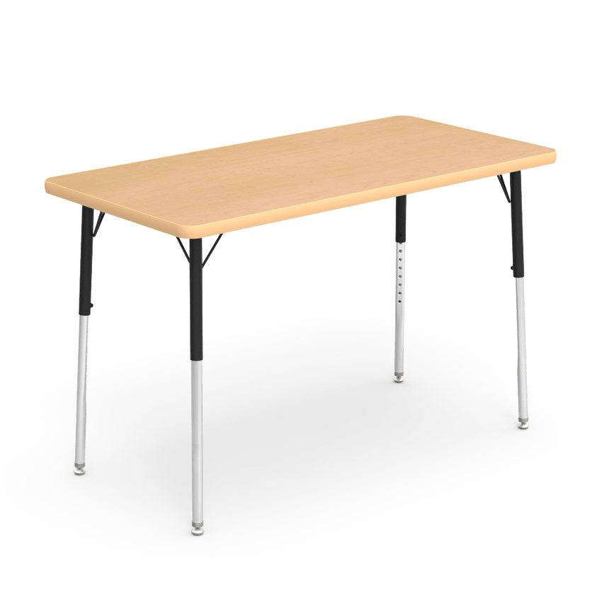 Virco 482448 - Virco 4000 Series Rectangular Activity Table with Heavy Duty Laminate Top 24"W x 48"L and Adjustable Height Legs 22"-30"H) - SchoolOutlet