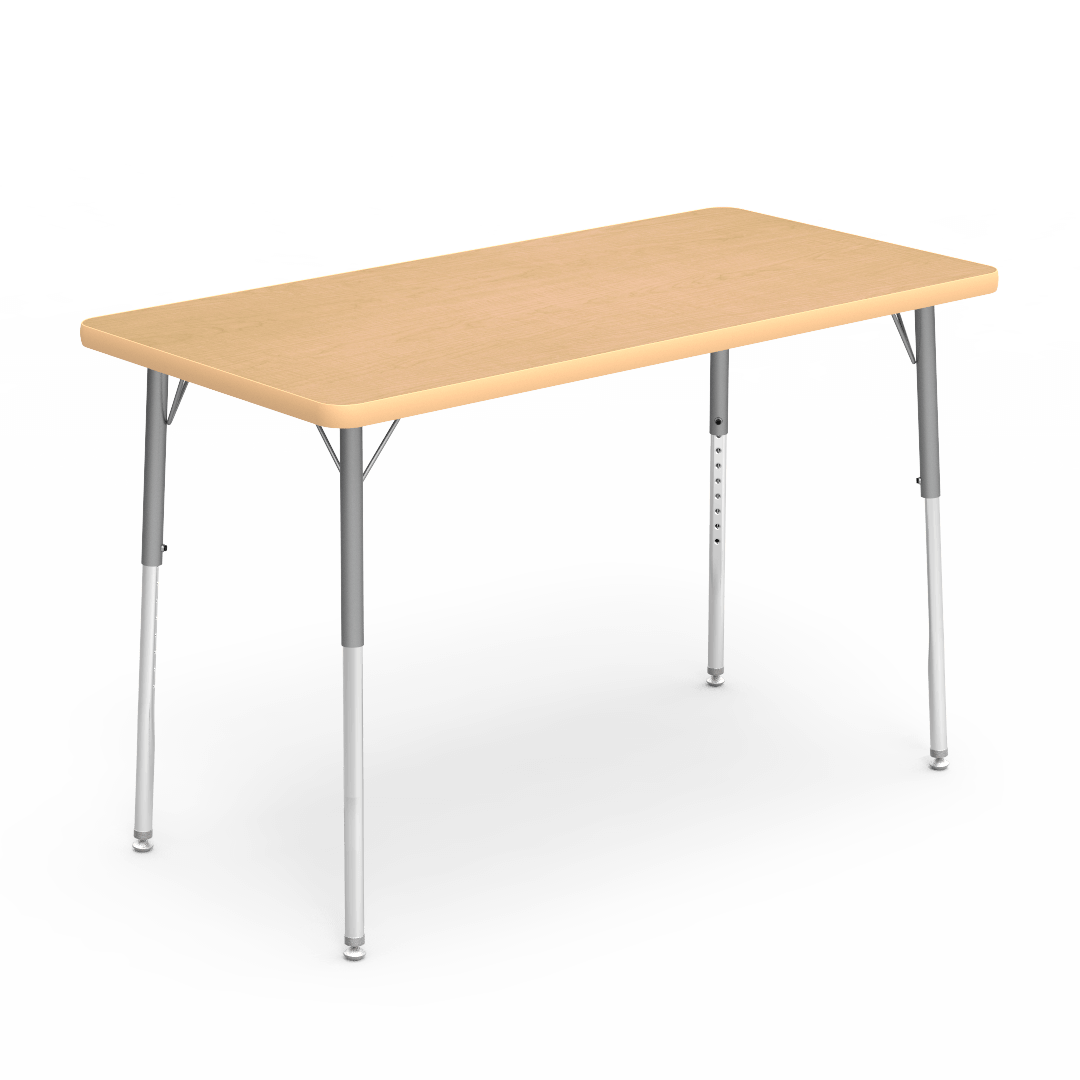 Virco 482448 - Virco 4000 Series Rectangular Activity Table with Heavy Duty Laminate Top 24"W x 48"L and Adjustable Height Legs 22"-30"H) - SchoolOutlet