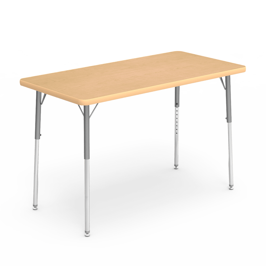 Virco 482448 - Virco 4000 Series Rectangular Activity Table with Heavy Duty Laminate Top 24"W x 48"L and Adjustable Height Legs 22"-30"H) - SchoolOutlet