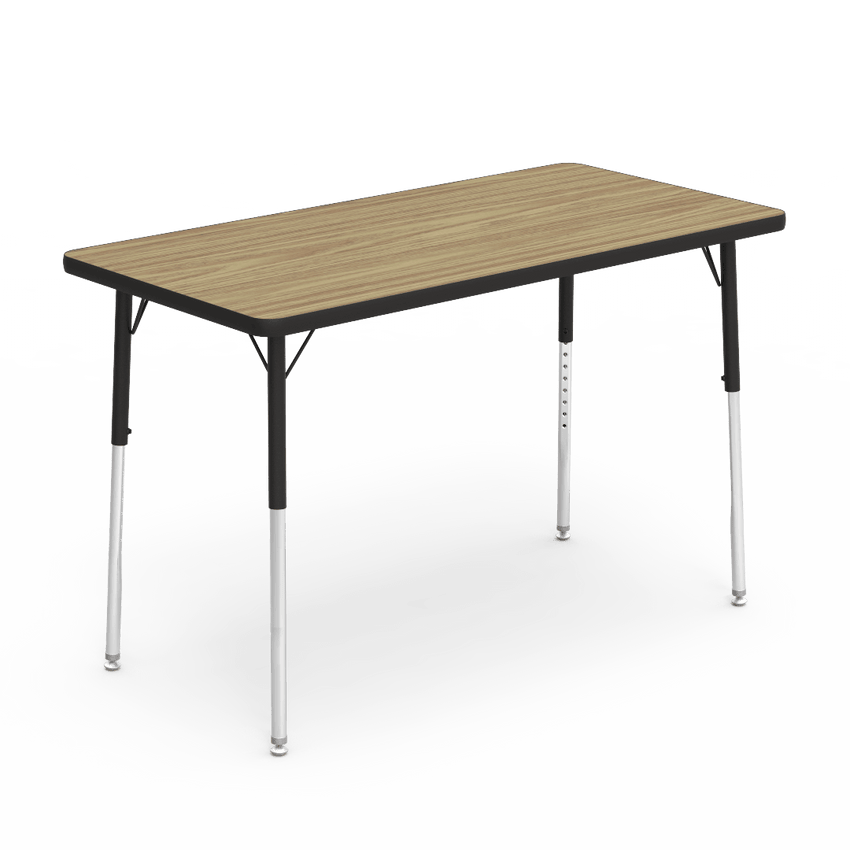 Virco 482448 - Virco 4000 Series Rectangular Activity Table with Heavy Duty Laminate Top 24"W x 48"L and Adjustable Height Legs 22"-30"H) - SchoolOutlet