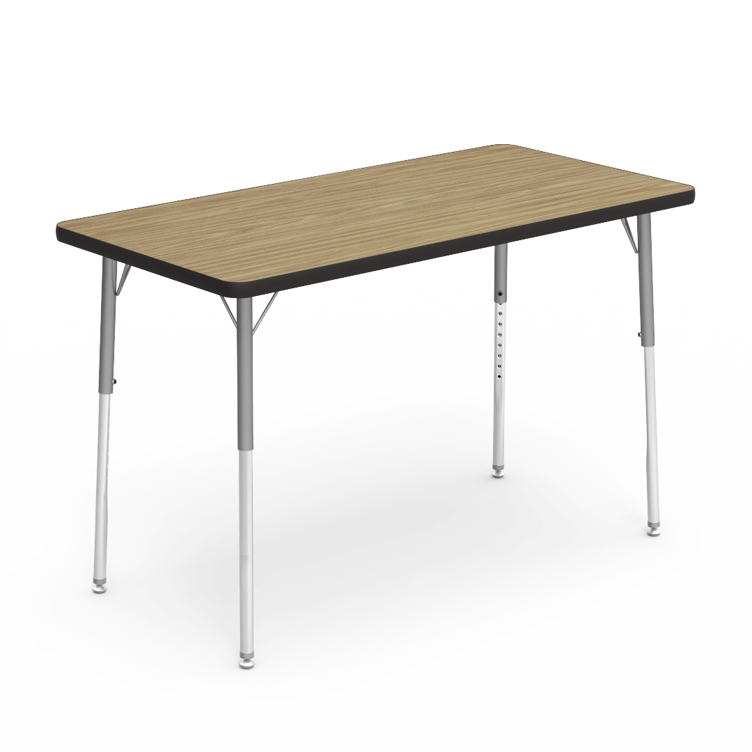 Virco 482448 - Virco 4000 Series Rectangular Activity Table with Heavy Duty Laminate Top 24"W x 48"L and Adjustable Height Legs 22"-30"H) - SchoolOutlet