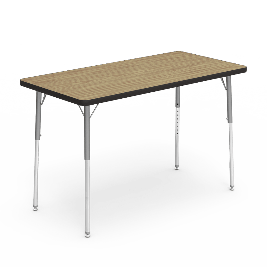 Virco 482448 - Virco 4000 Series Rectangular Activity Table with Heavy Duty Laminate Top 24"W x 48"L and Adjustable Height Legs 22"-30"H) - SchoolOutlet