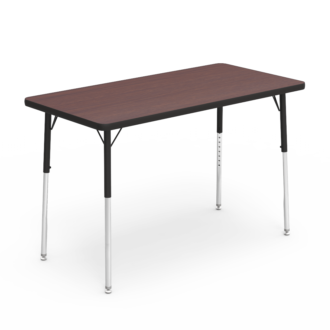 Virco 482448 - Virco 4000 Series Rectangular Activity Table with Heavy Duty Laminate Top 24"W x 48"L and Adjustable Height Legs 22"-30"H) - SchoolOutlet