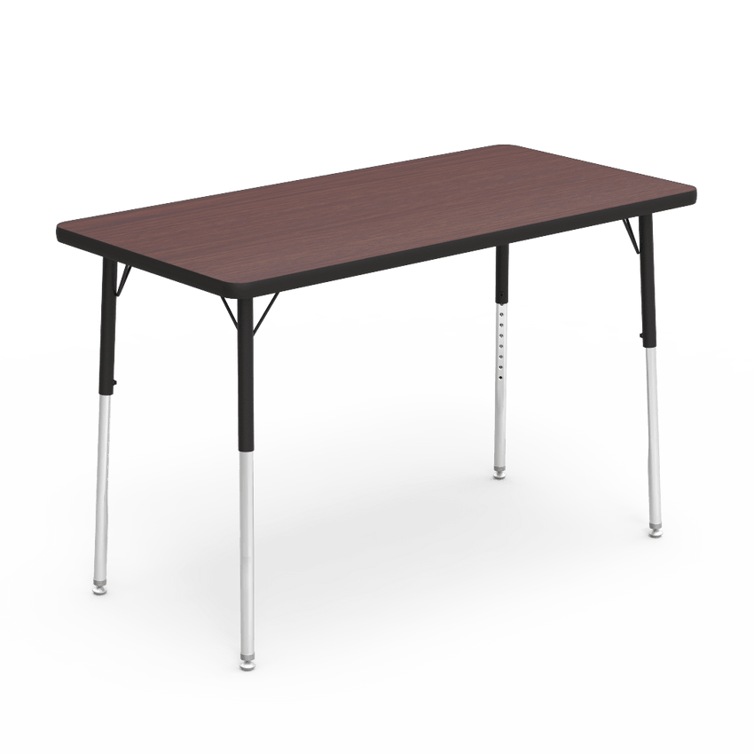 Virco 482448 - Virco 4000 Series Rectangular Activity Table with Heavy Duty Laminate Top 24"W x 48"L and Adjustable Height Legs 22"-30"H) - SchoolOutlet