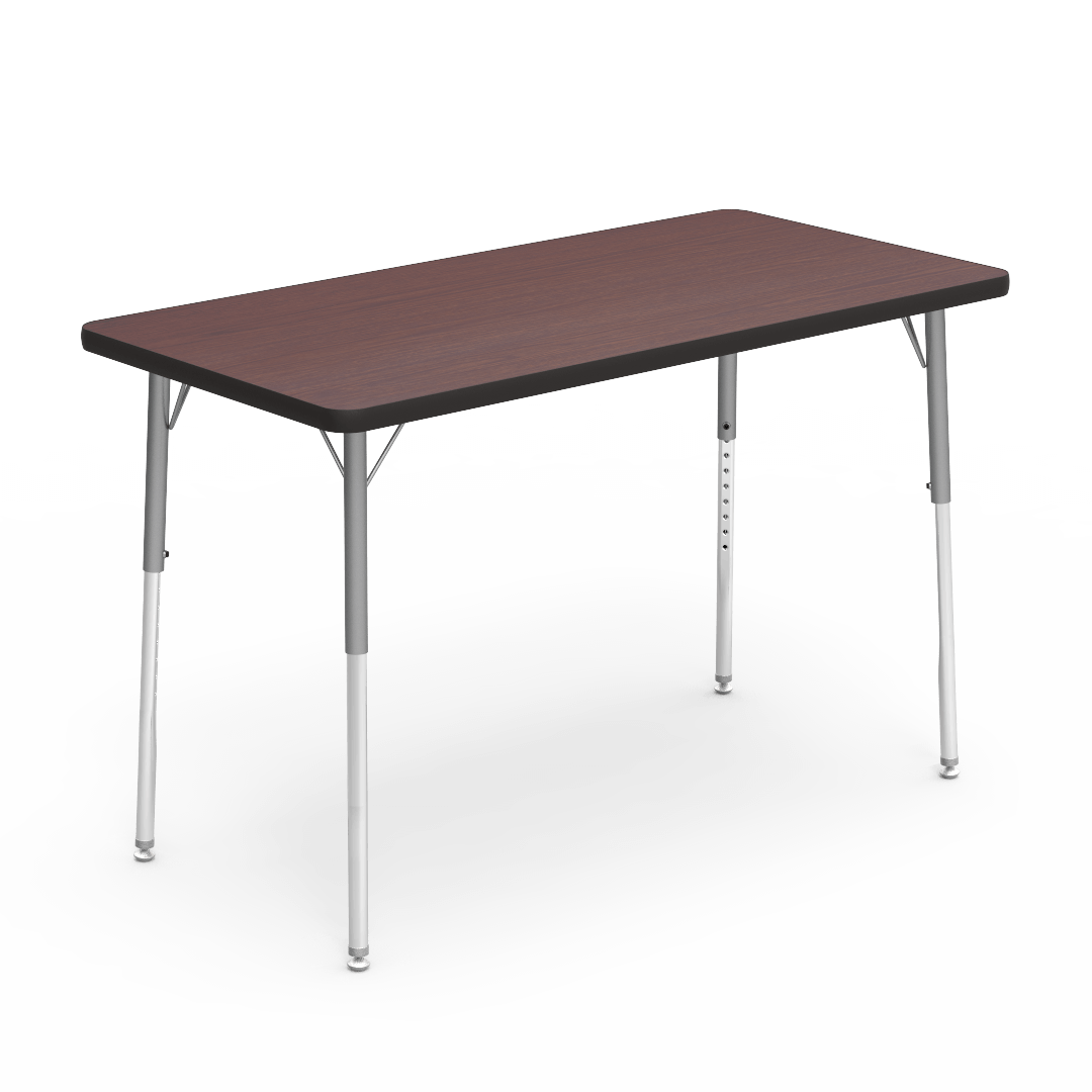 Virco 482448 - Virco 4000 Series Rectangular Activity Table with Heavy Duty Laminate Top 24"W x 48"L and Adjustable Height Legs 22"-30"H) - SchoolOutlet