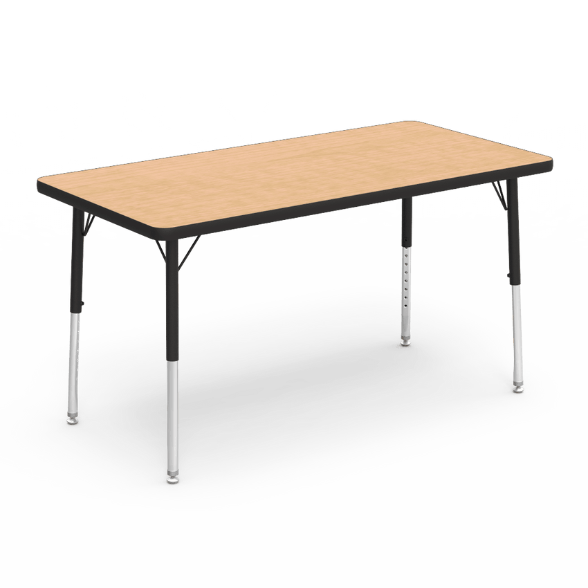 Virco 482448LO - Virco 4000 Series Rectangular Activity Table with Heavy Duty Laminate 24"W x 48"L Top - Preschool Height Adjustable Legs 17"-25"H - SchoolOutlet