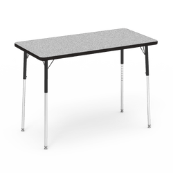 Virco 482448W- 4000 Series Rectangular 24" x 48" Activity Table, 1 1/8 inch Thick Laminate Top, Adjustable WheelChair Leg Height (26"-34")