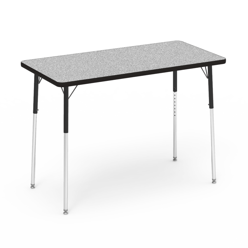 Virco 482448W- 4000 Series Rectangular 24" x 48" Activity Table, 1 1/8 inch Thick Laminate Top, Adjustable WheelChair Leg Height (26"-34") - SchoolOutlet
