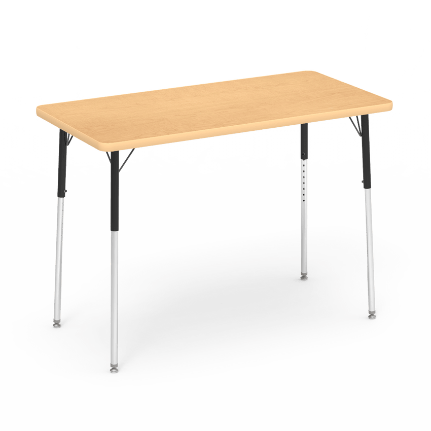 Virco 482448W- 4000 Series Rectangular 24" x 48" Activity Table, 1 1/8 inch Thick Laminate Top, Adjustable WheelChair Leg Height (26"-34") - SchoolOutlet