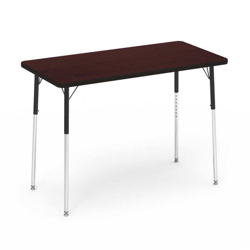 Virco 482448W- 4000 Series Rectangular 24" x 48" Activity Table, 1 1/8 inch Thick Laminate Top, Adjustable WheelChair Leg Height (26"-34") - SchoolOutlet