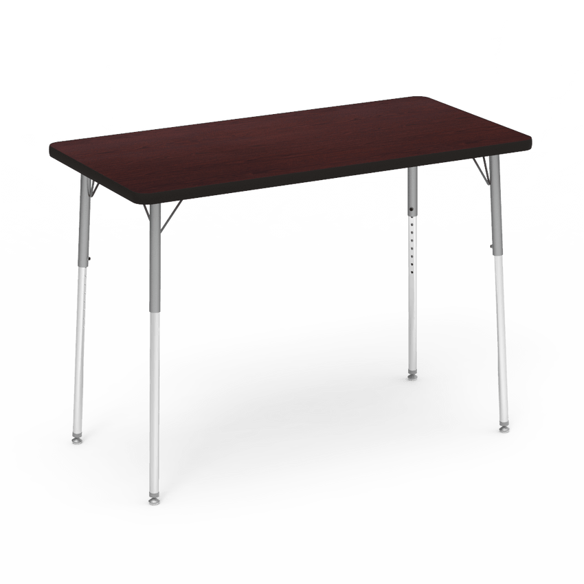 Virco 482448W- 4000 Series Rectangular 24" x 48" Activity Table, 1 1/8 inch Thick Laminate Top, Adjustable WheelChair Leg Height (26"-34") - SchoolOutlet