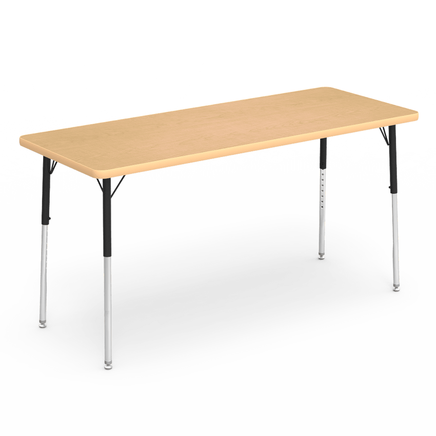 Virco 4000 Series Rectangular Activity Table with Heavy Duty Laminate Top (24"W x 60"L x 22-30"H) - SchoolOutlet