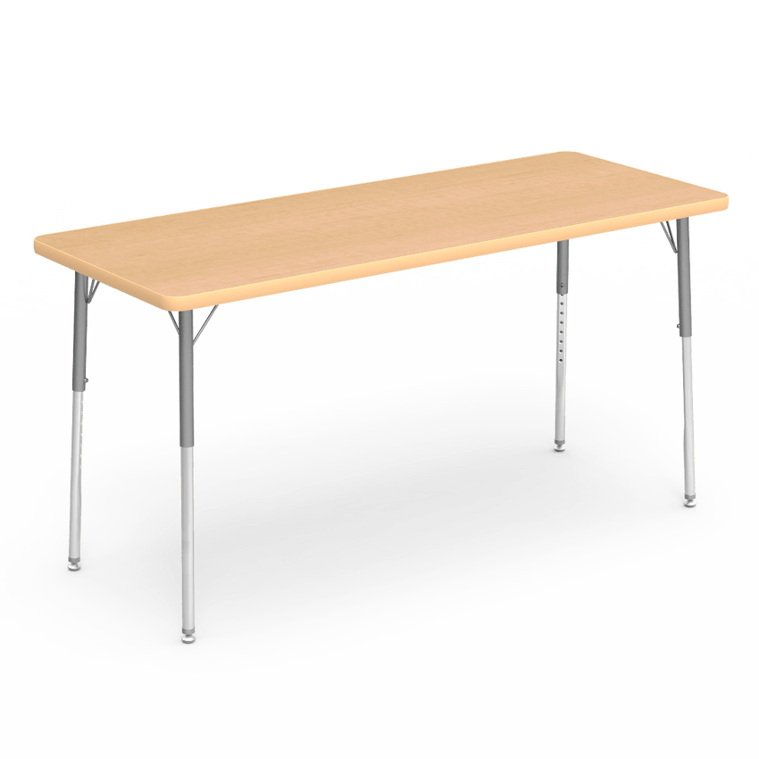 Virco 4000 Series Rectangular Activity Table with Heavy Duty Laminate Top (24"W x 60"L x 22-30"H) - SchoolOutlet