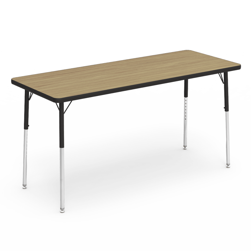 Virco 4000 Series Rectangular Activity Table with Heavy Duty Laminate Top (24"W x 60"L x 22-30"H) - SchoolOutlet