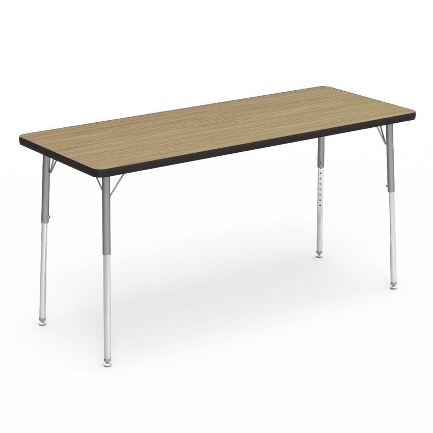 Virco 4000 Series Rectangular Activity Table with Heavy Duty Laminate Top (24"W x 60"L x 22-30"H) - SchoolOutlet